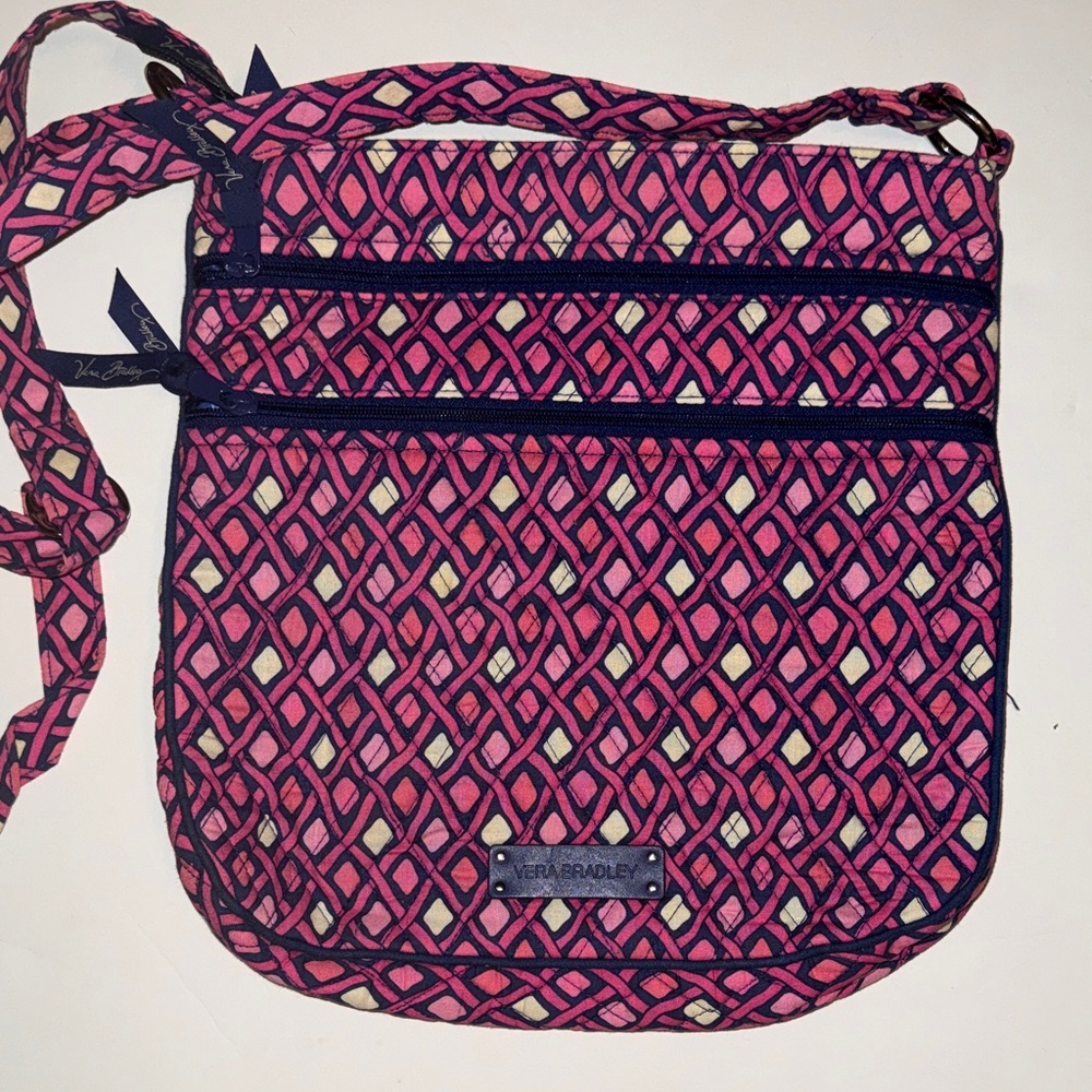 Vera Bradley Pink and Purple Crossbody Bag